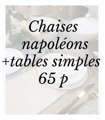 Pack napoléon + tables simple 65 p