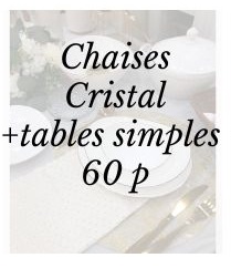 Pack cristal + tables simples 60p