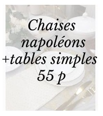 Pack napoléon + tables simple 55 p