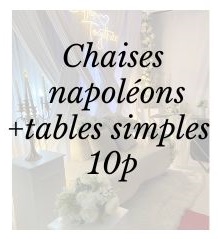 Pack napoléon + tables simple 10 p