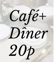 Pack café + dîner 20 p