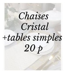 Pack cristal + tables simples 20p