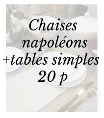 Pack napoléon + tables simple 20 p