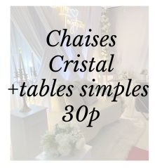 Pack cristal + tables simples 30p