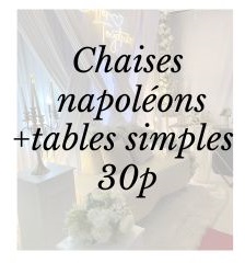 Pack napoléon + tables simple 30 p