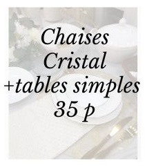 Pack cristal + tables simples 35p