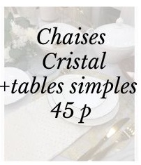 Pack cristal + tables simples 45p