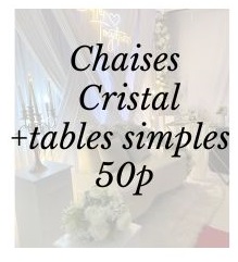 Pack cristal + tables simples 50p