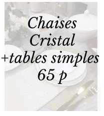 Pack cristal + tables simples 65p