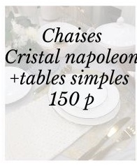 Pack cristal + tables simples 150p