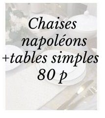 Pack napoléon + tables simple 80 p