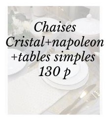 Pack cristal + tables simples 130p