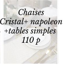Pack cristal + tables simples 110p