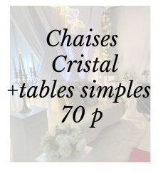 Pack cristal + tables simples 70p