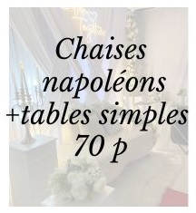 Pack napoléon + tables simple 70 p