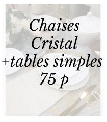 Pack cristal + tables simples 75p