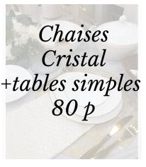 Pack cristal + tables simples 80p