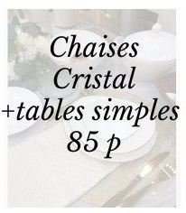 Pack cristal + tables simples 85p