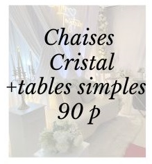 Pack cristal + tables simples 90p