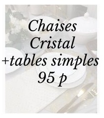 Pack cristal + tables simples 95p