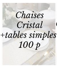 Pack cristal + tables simples 100p