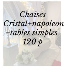 Pack cristal + tables simples 120p