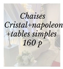 Pack cristal + tables simples 160p