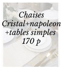 Pack cristal + tables simples 170p