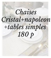 Pack cristal + tables simples 180p