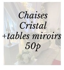 pack cristal + tables miroirs 50 p
