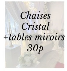 pack cristal + tables miroirs 30 p