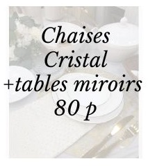pack cristal + tables miroirs 80 p