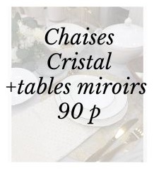 pack cristal + tables miroirs 90 p